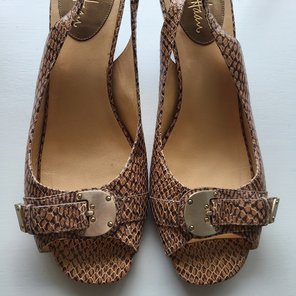 Cole Haan Snakeskin Slingbacks Sz 10B